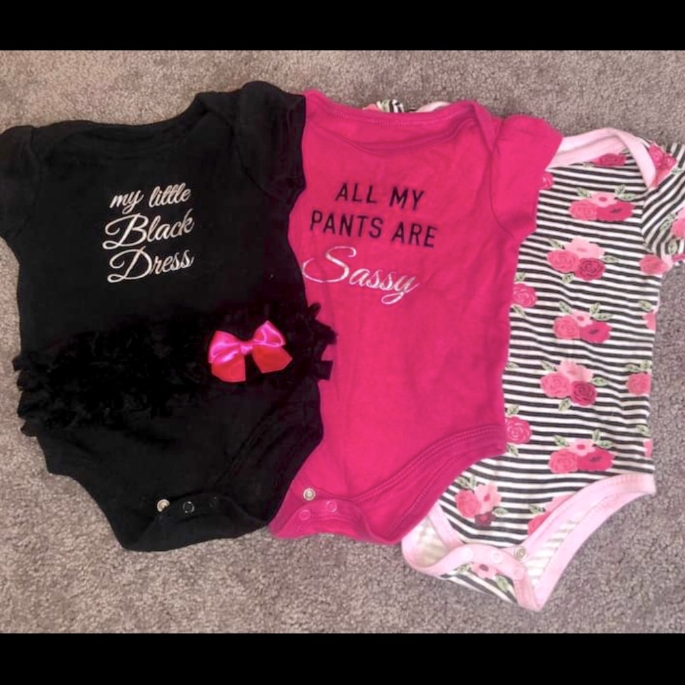 Little Treasures 6/9M onesies